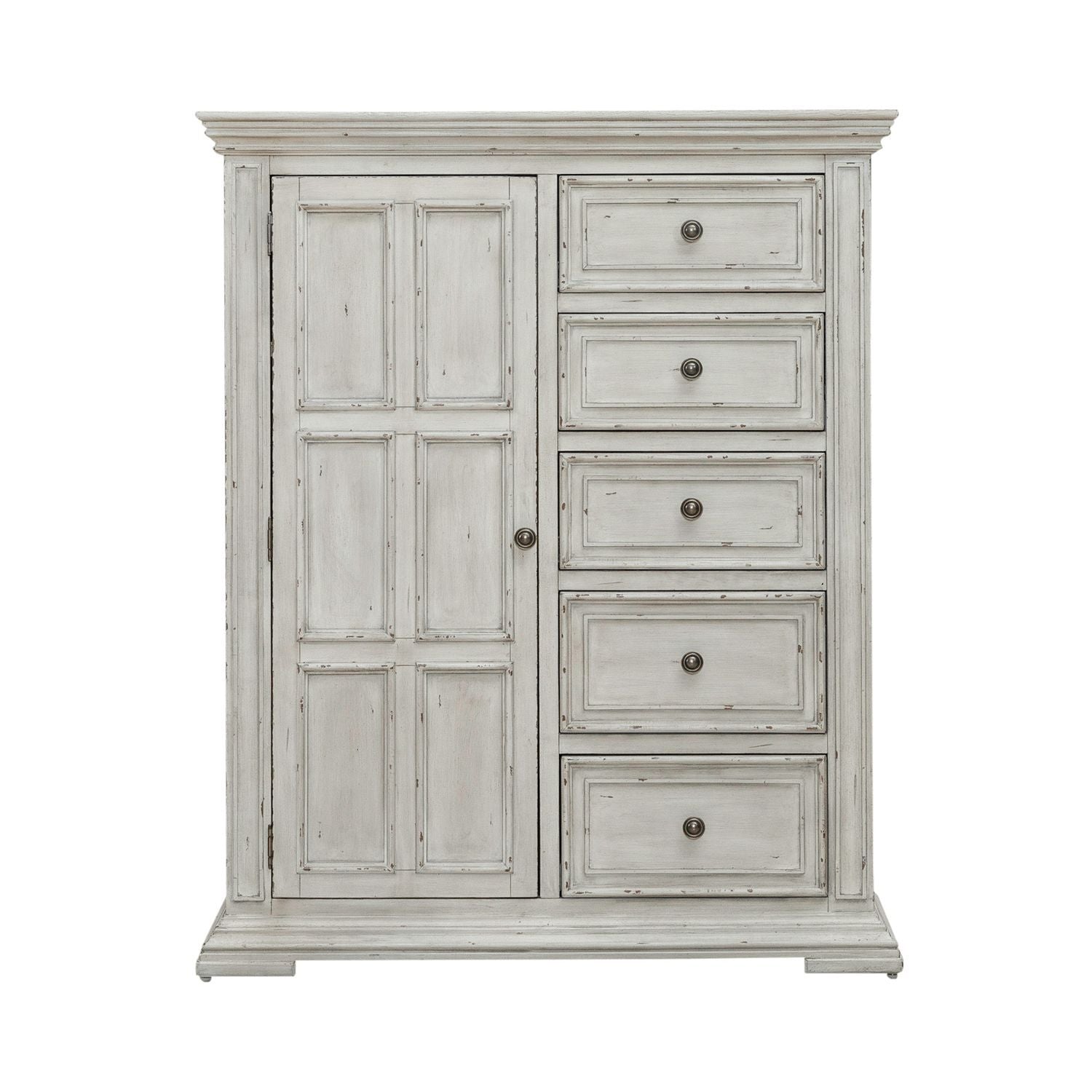 Commode de porte – Fabriquée avec des solides en bois d'hévéa et des produits du bois – protection anti-poussière du caisson inférieur et tiroirs intérieurs entièrement teints
