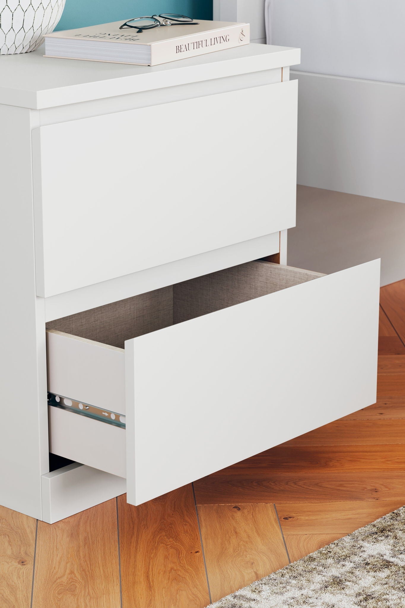 Table de chevet à deux tiroirs — Créez la chambre moderne de vos rêves