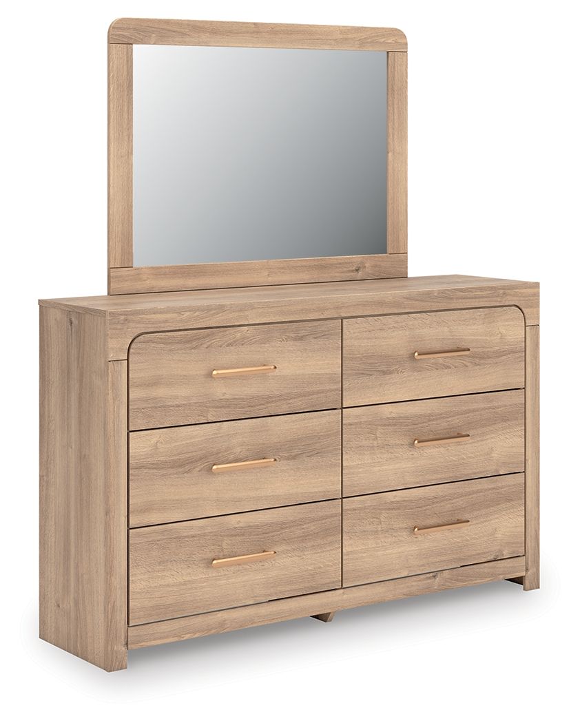 Commode à six tiroirs — Les tons de bois naturels et les lignes épurées de cette commode reflètent votre style décontracté.
