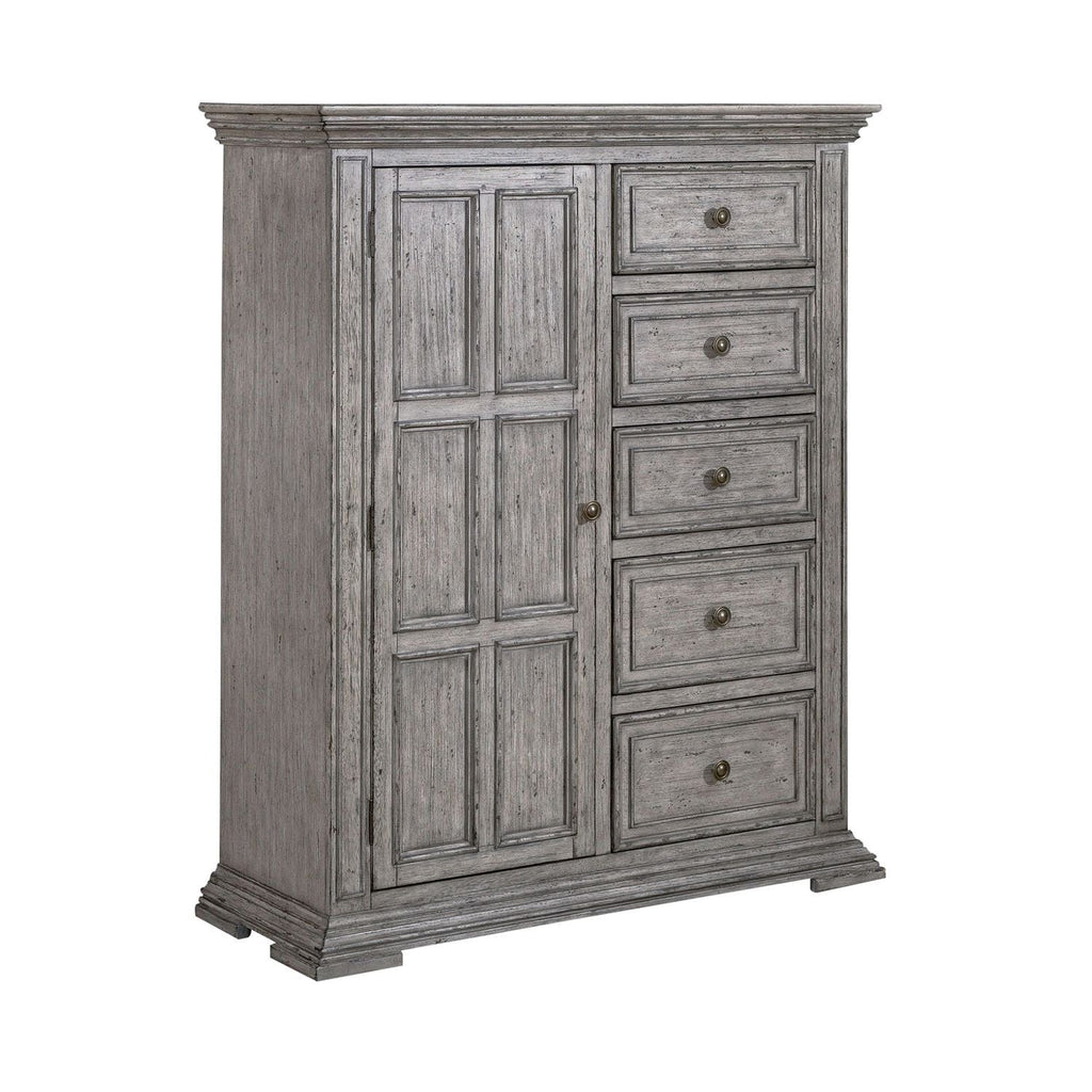 Commode de porte – Fabriquée avec des solides en bois d'hévéa et des produits du bois – protection anti-poussière du caisson inférieur et tiroirs intérieurs entièrement teints