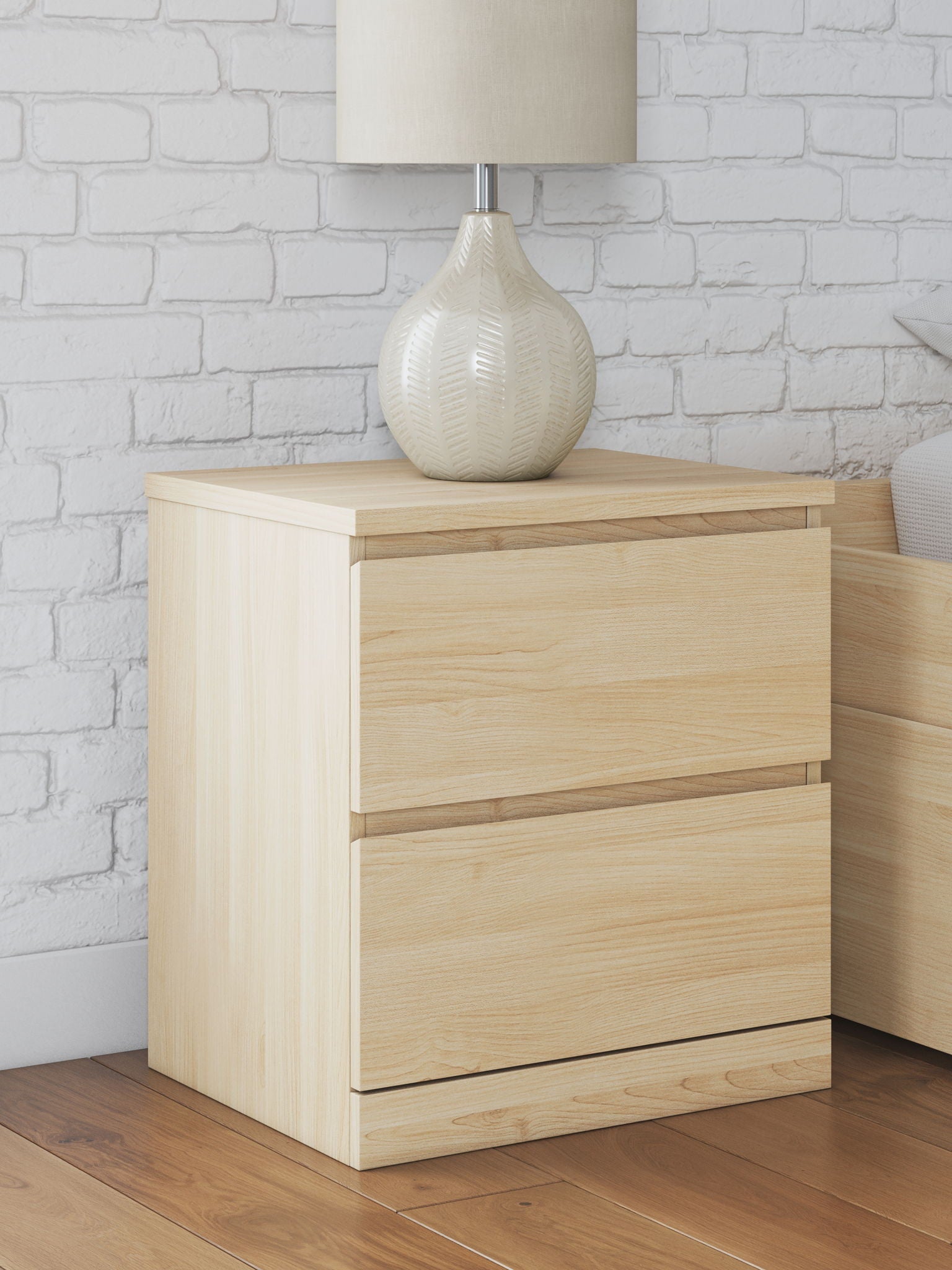 Table de chevet à deux tiroirs — Créez la chambre moderne de vos rêves