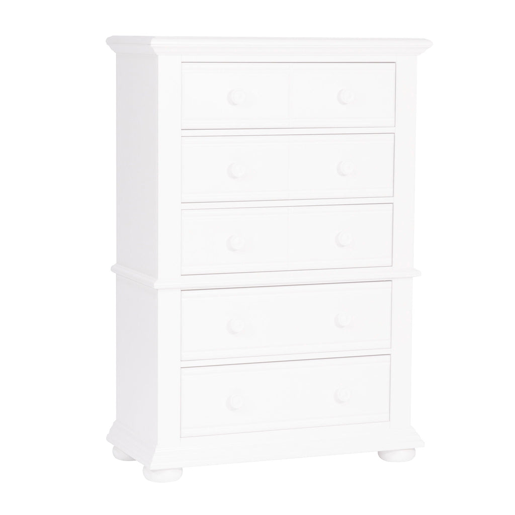 Commode 5 tiroirs — Fabriquée en pin massif avec du MDF peint