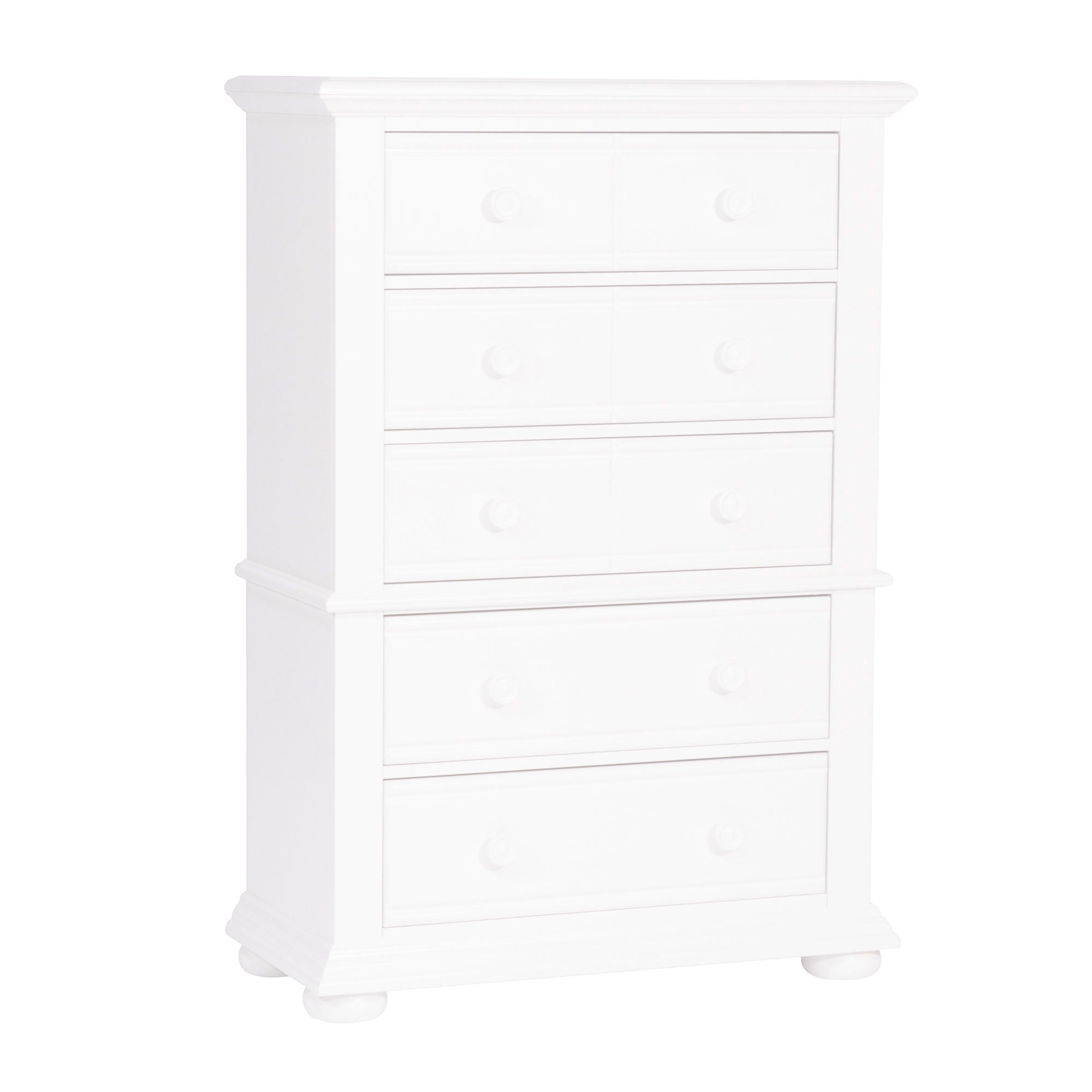 Commode 5 tiroirs — Fabriquée en pin massif avec du MDF peint