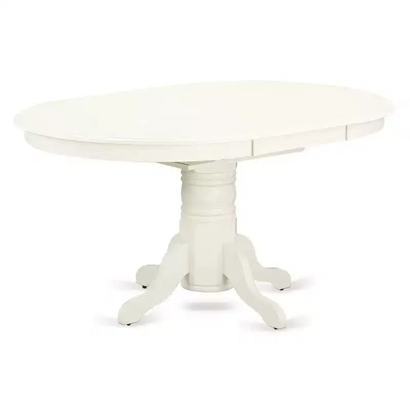HomeStock AVVA5 Linen White 5 Piece Kitchen Table and Chair Set Modern Style