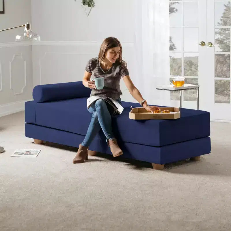 Jaxx Alon Daybed / Fold-Out Queen-Size Sleeper - Microvelvet