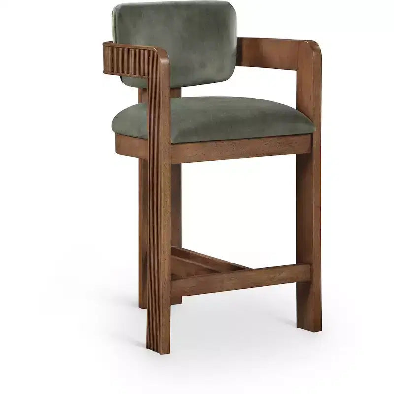 Meridian Furniture Sacha Velvet Bar Stool