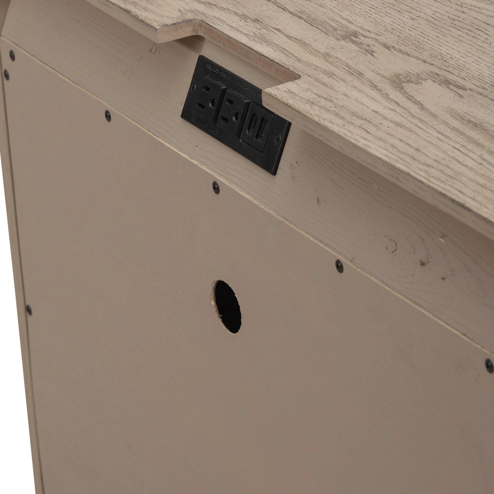 Table de chevet avec station de charge — Le style contemporain se caractérise par un design qui transmet énergie et imagination, tandis que les silhouettes