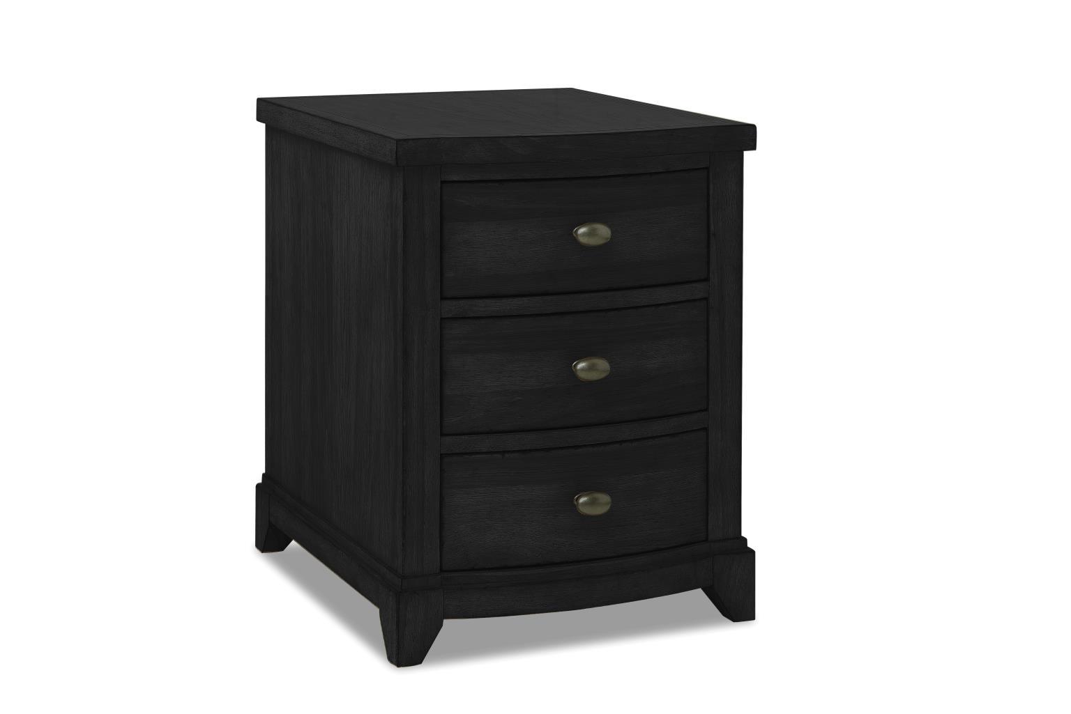 Commode de chevet — Le plateau des meubles présente un léger bandeau pour donner du relief et de l'attrait visuel, et les pieds sont fuselés