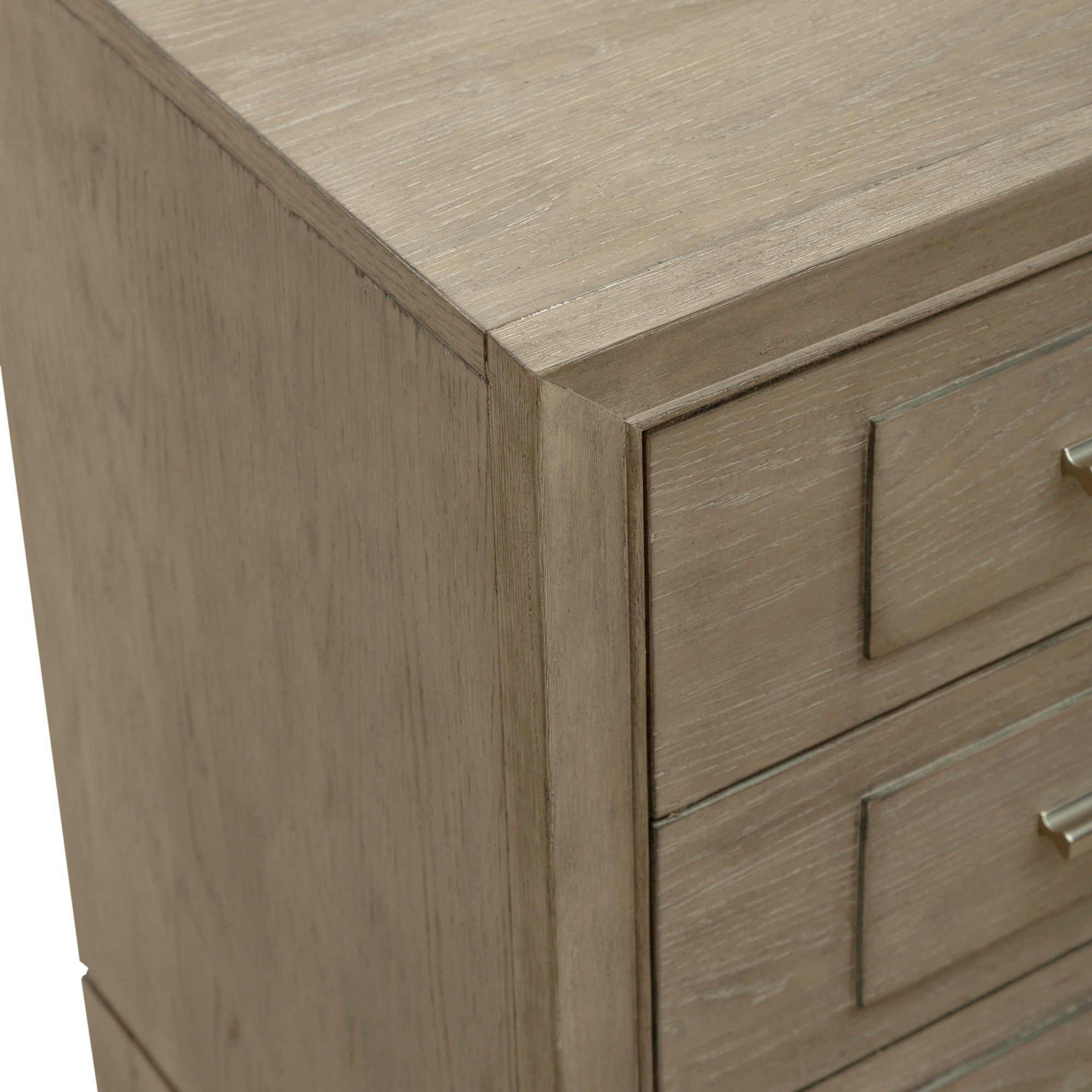 3 Drawer Nightstand With Charging Station - Sandstone — Grâce à un magistral jeu de contrastes et de textures
