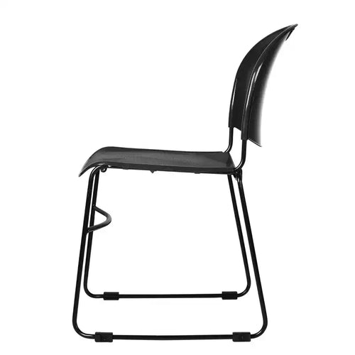 2pk Multi Purpose Ultra Compact Stack Chair Black - Hampden Furnishings: Sled Base, Polypropylene, No Assembly Required