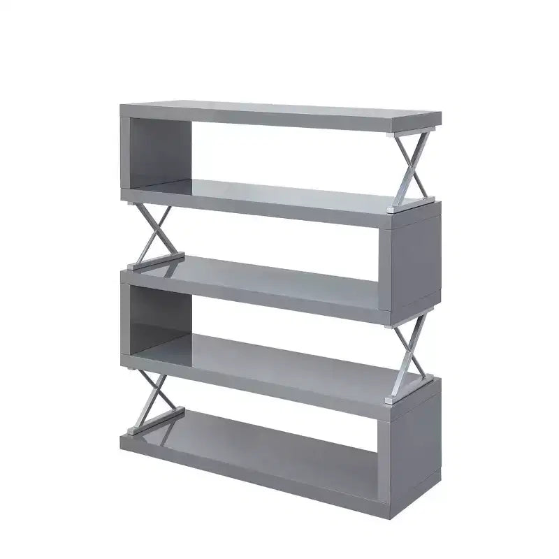 54.38" Duvall 5-Tier Open Bookcase Gray - miBasics