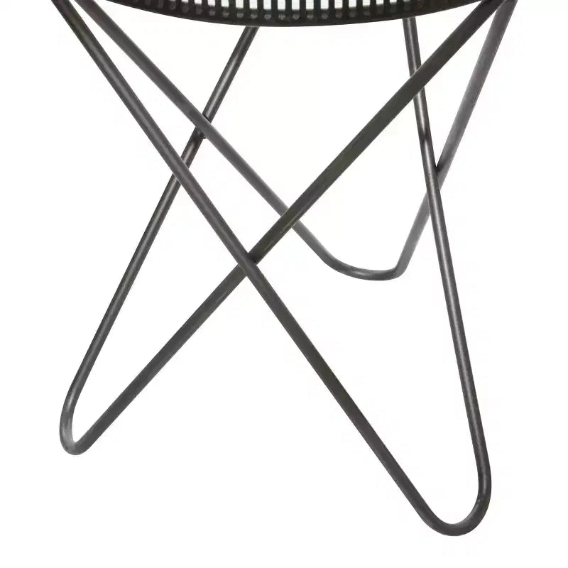 Set of 2 Industrial Metal Accent Tables Gray - Olivia & May