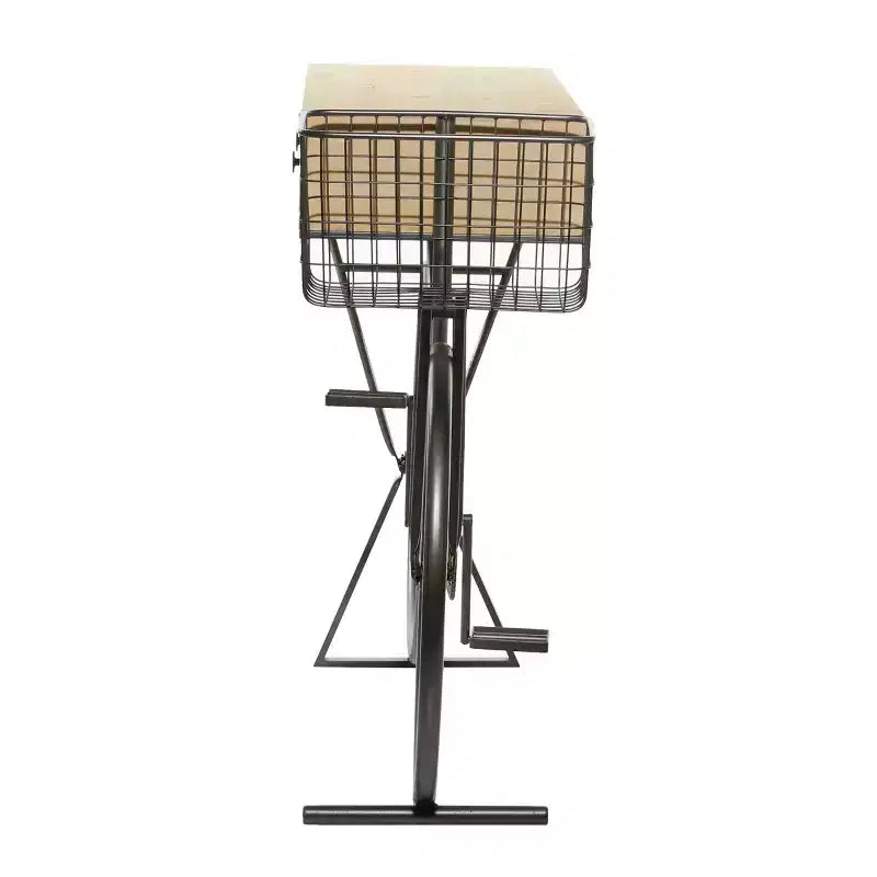 Olivia & May Farmhouse Metal Console Table Red: Iron Frame, MDF Top, No Assembly Required