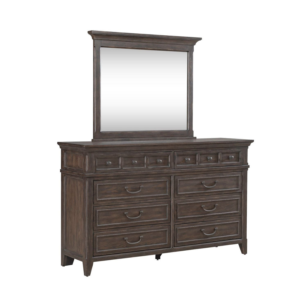 Commode et miroir - Marron selle — Traditional Living est un design qui crée une impression grandiose du passé tout en offrant le luxe d'aujourd'hui