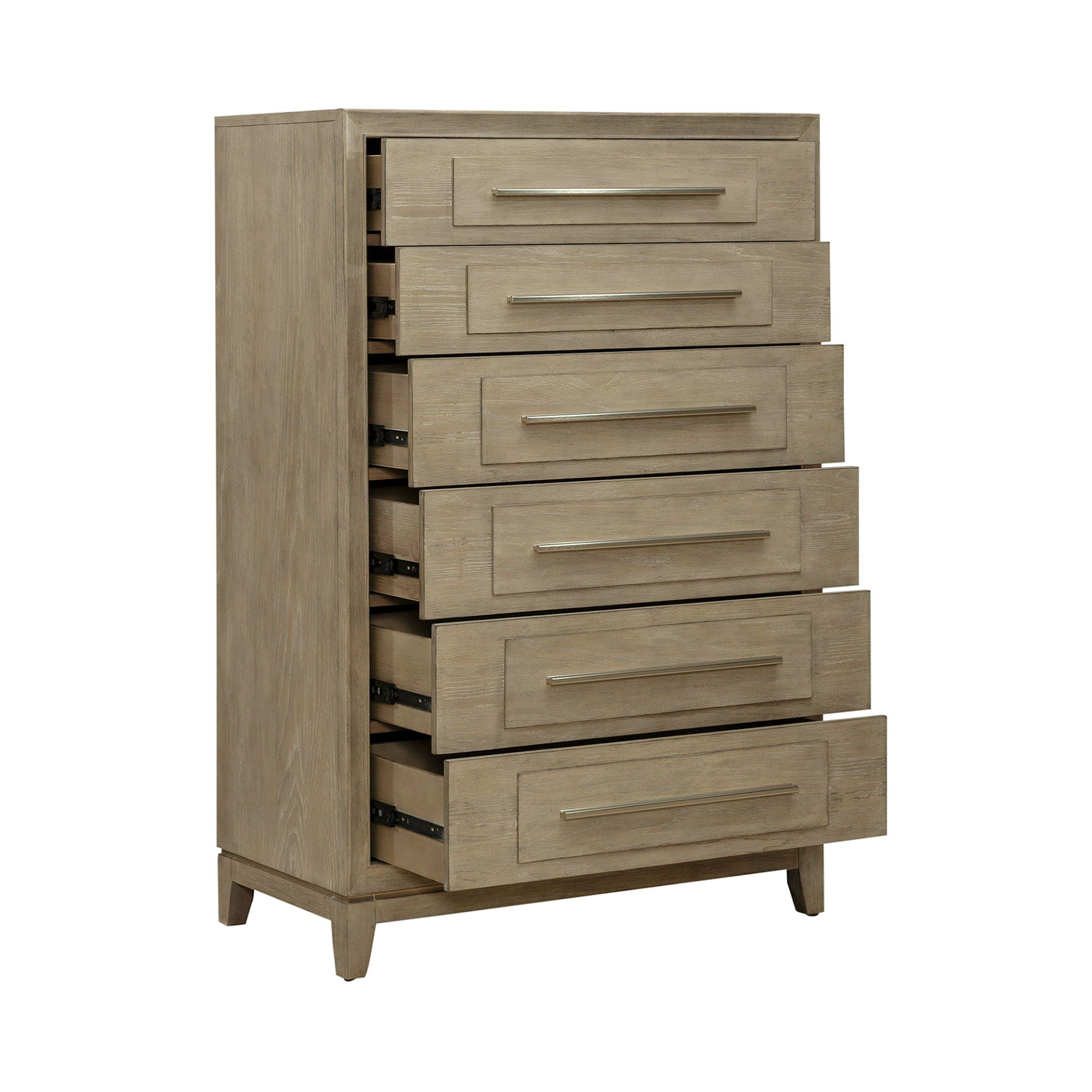 Commode 6 tiroirs - Grès — La collection confère un caractère distinctif qui enveloppe les espaces de chaleur et d'allure.