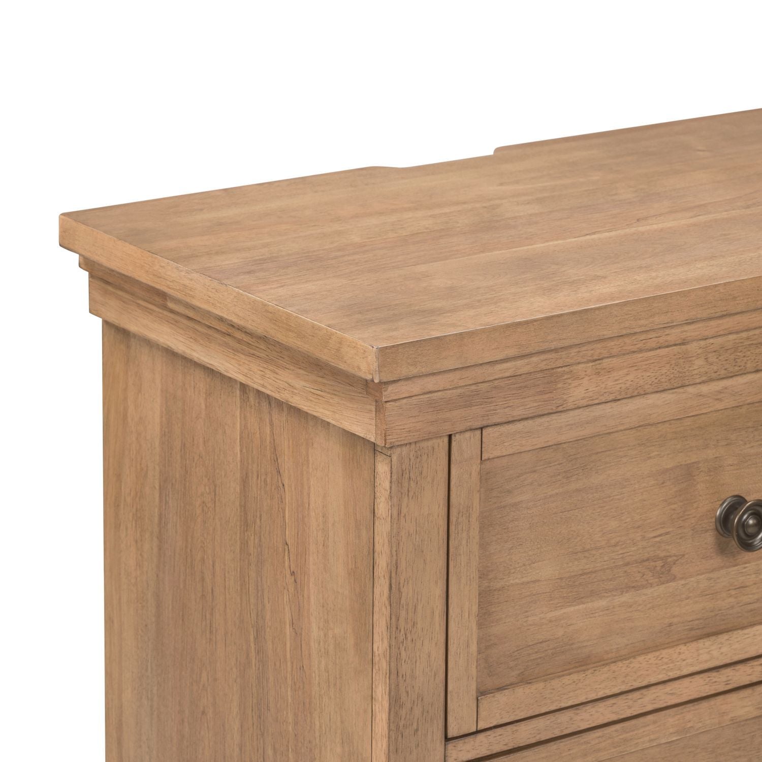 Table de chevet avec station de recharge - Beige chameau — Traditional Living offre des éléments de design classiques avec un sens du confort