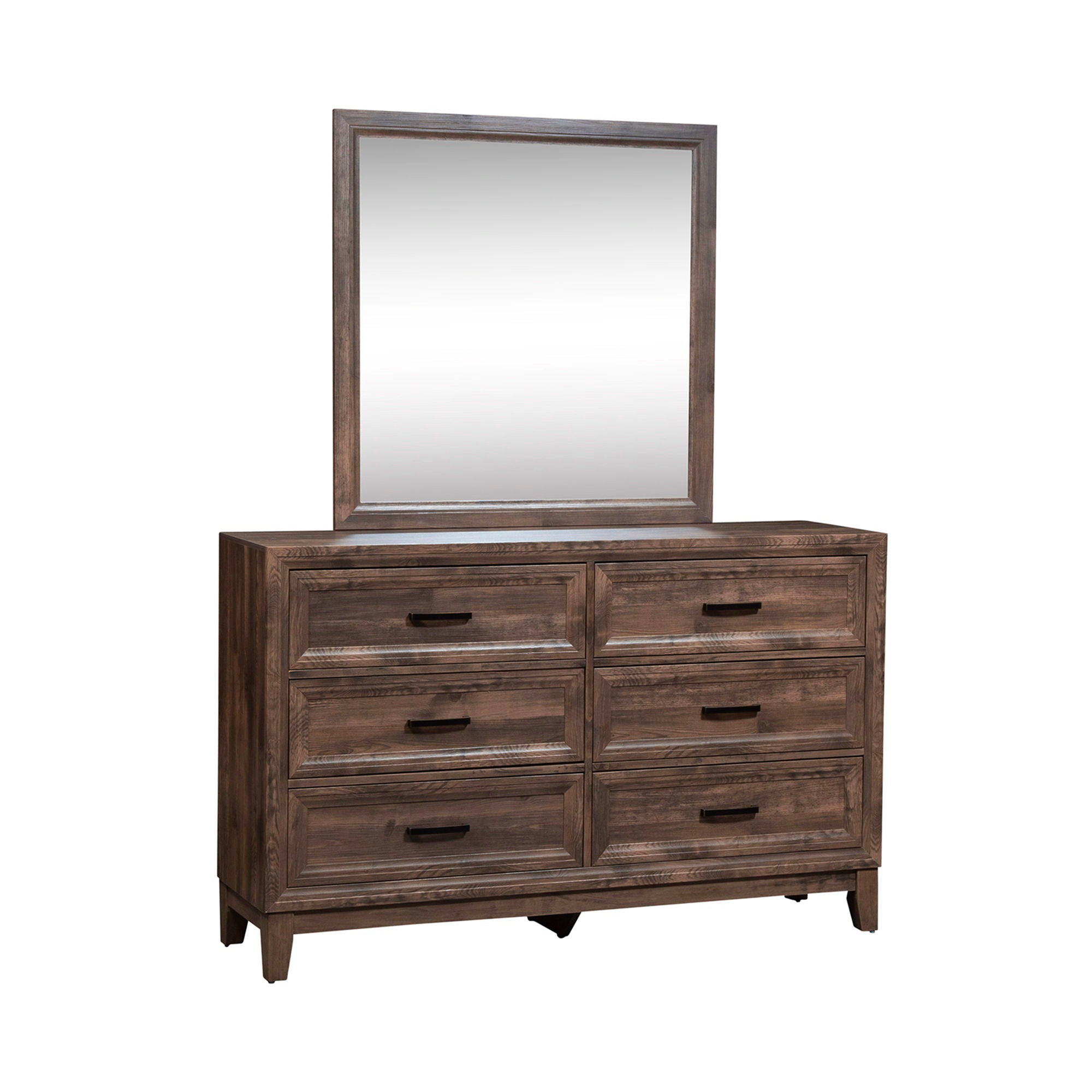 Commode et miroir – Brun clair — Une sensation naturelle créée par l'espace de vie et le mobilier qui y contribuent