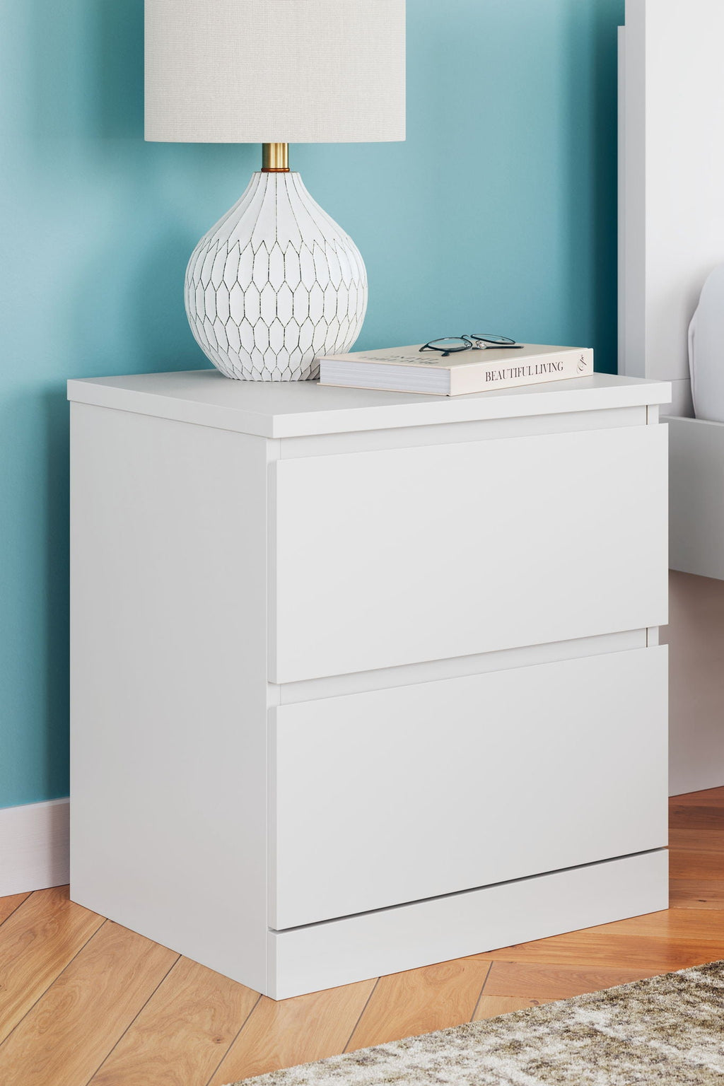 Table de chevet à deux tiroirs — Créez la chambre moderne de vos rêves