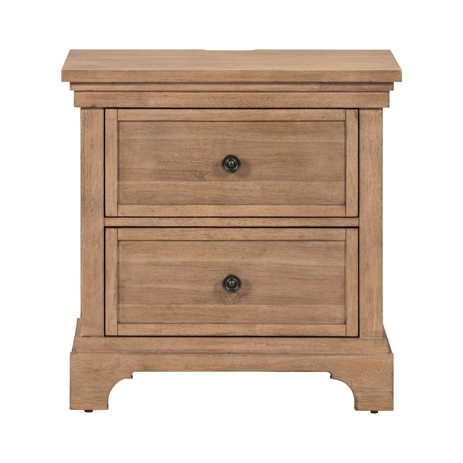 Table de chevet avec station de recharge - Beige chameau — Traditional Living offre des éléments de design classiques avec un sens du confort