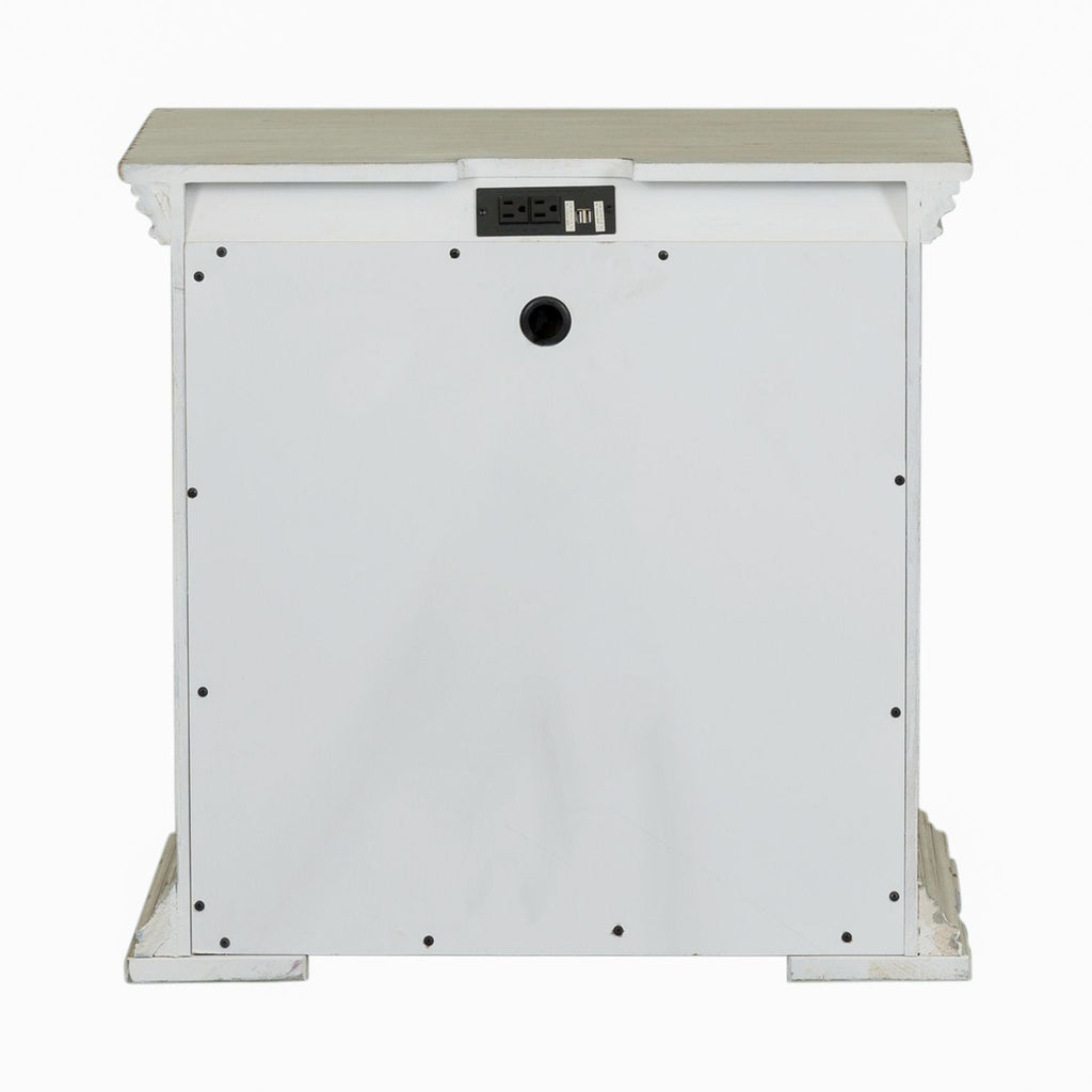 Table de chevet à 2 tiroirs avec station de charge — 0 lb - Table de chevet à 2 tiroirs avec station de charge - Graystone 30