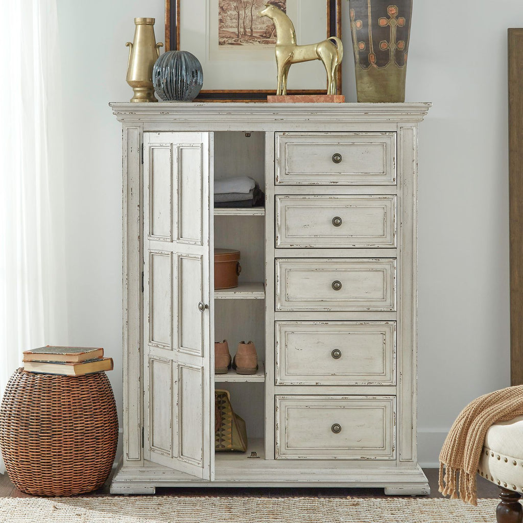Commode de porte – Fabriquée avec des solides en bois d'hévéa et des produits du bois – protection anti-poussière du caisson inférieur et tiroirs intérieurs entièrement teints