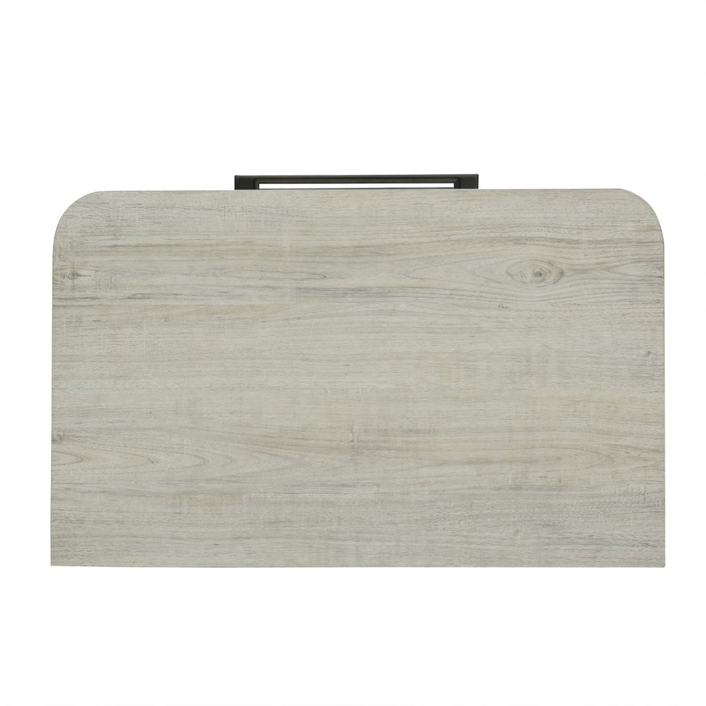 Table de chevet avec station de recharge - Blanc naturel — 0L x 17