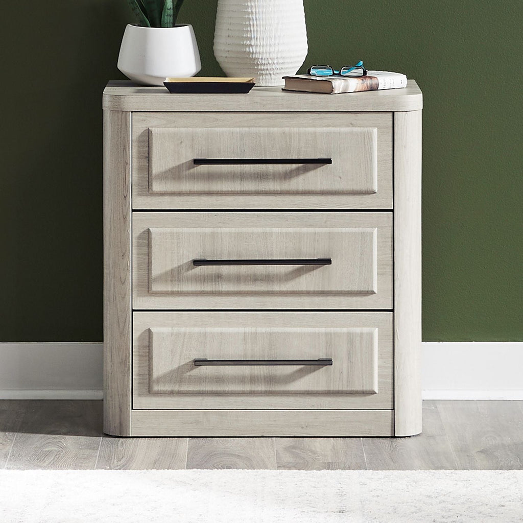Table de chevet avec station de recharge - Blanc naturel — 0L x 17