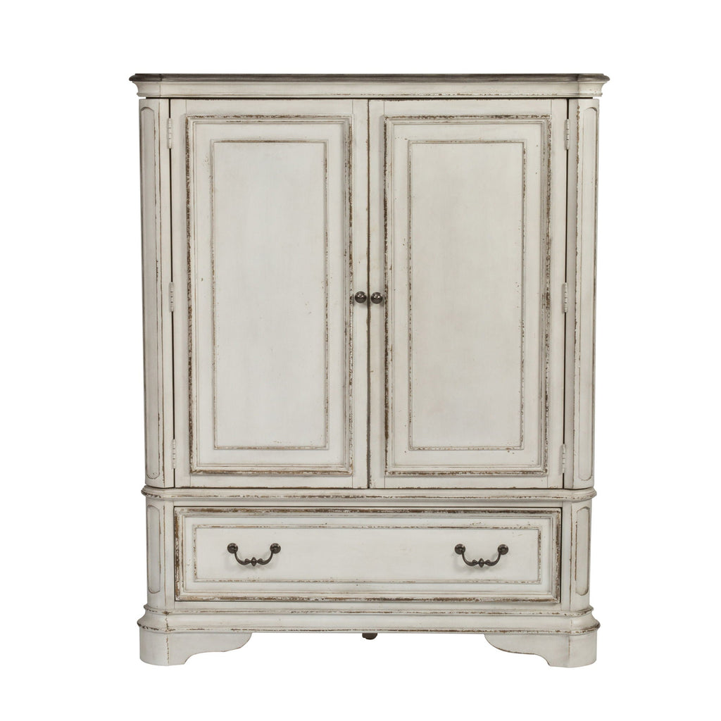 Commode à portes – Blanc antique — Le mélange d'influences européennes crée un style vraiment unique pour tout espace de vie