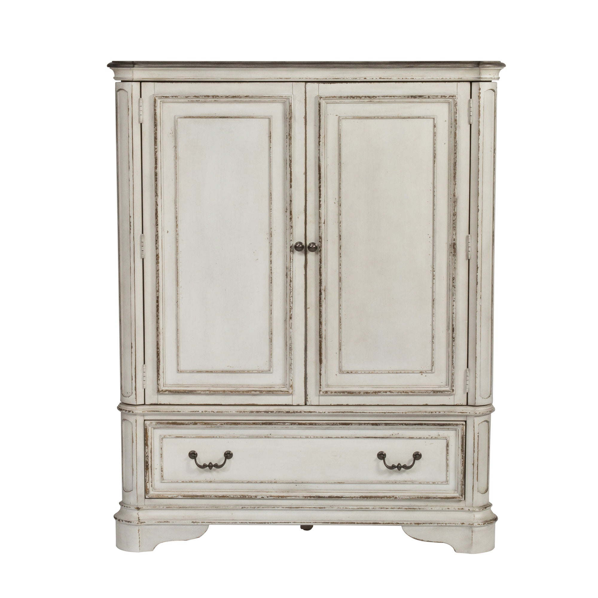 Commode à portes – Blanc antique — Le mélange d'influences européennes crée un style vraiment unique pour tout espace de vie