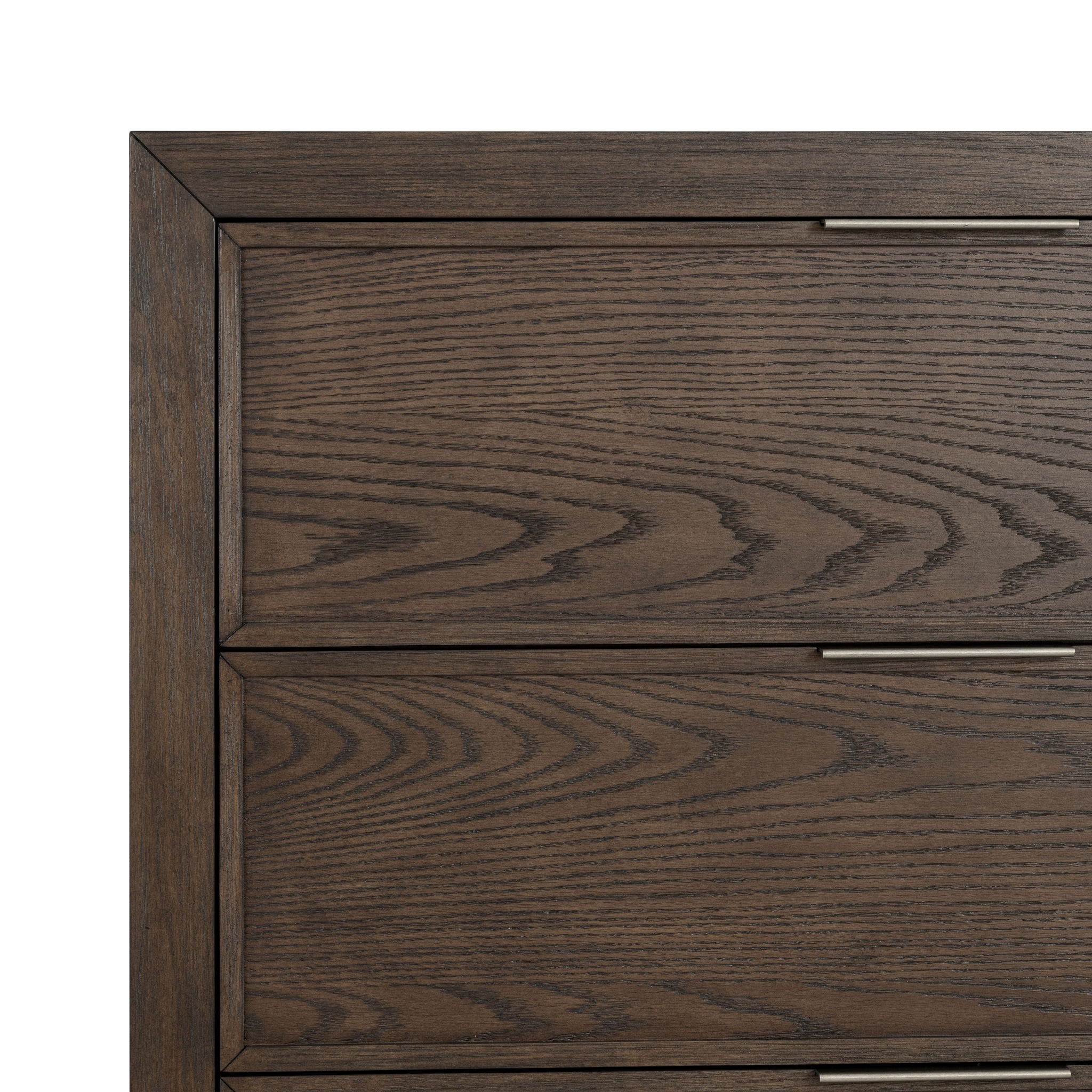 Commode - Marron foncé — poignées décoratives en bronze antique Charnières européennes à fermeture silencieuse pour un aspect dissimulé