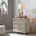 Table de chevet 3 tiroirs - Taupe délavé — Les styles sont souvent simplistes avec des touches luxueuses comme l'acier inoxydable ou le velours
