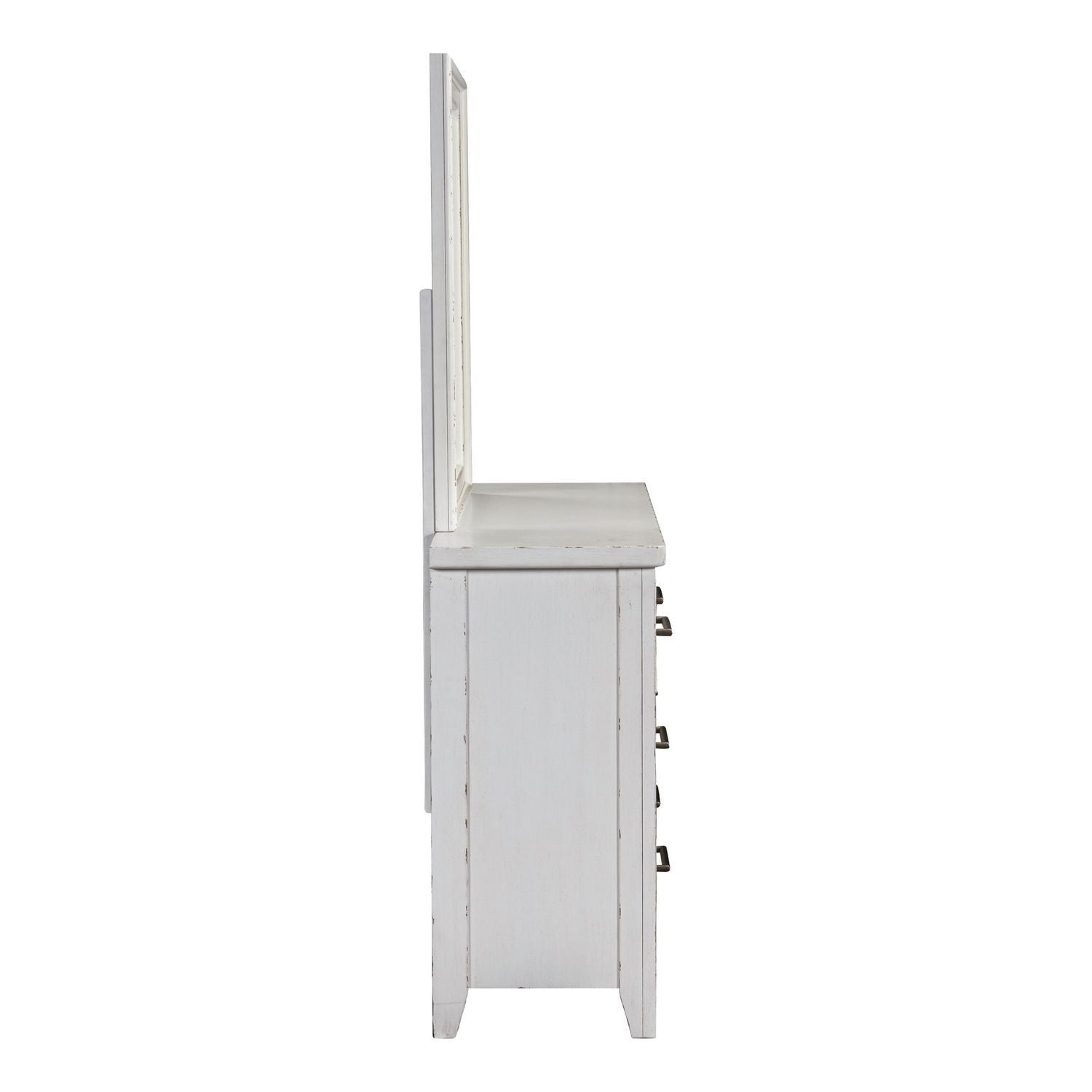 Commode et miroir - Blanc vieilli — exprime une essence simple avec un style confortable