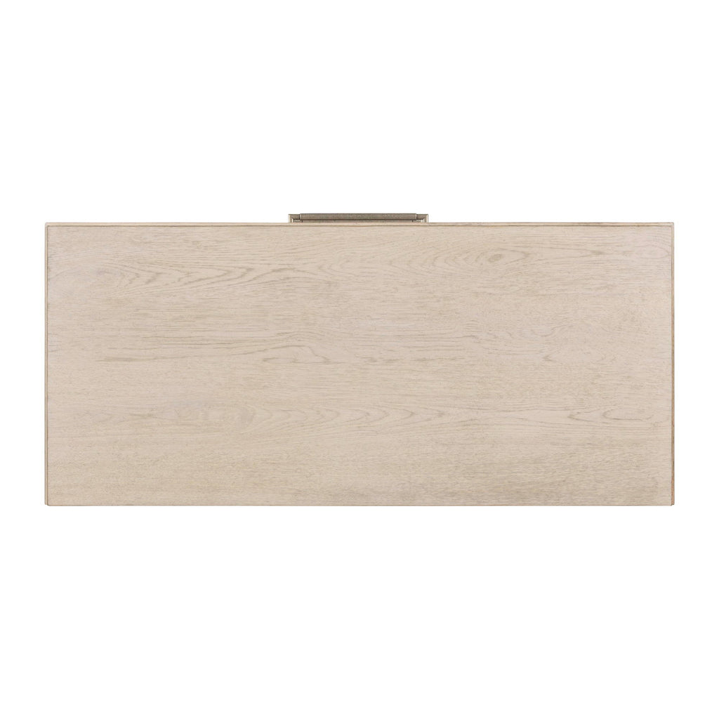 Commode 5 tiroirs - Blanc Sanctuary — offre un style de transition alliant des éléments traditionnels et contemporains