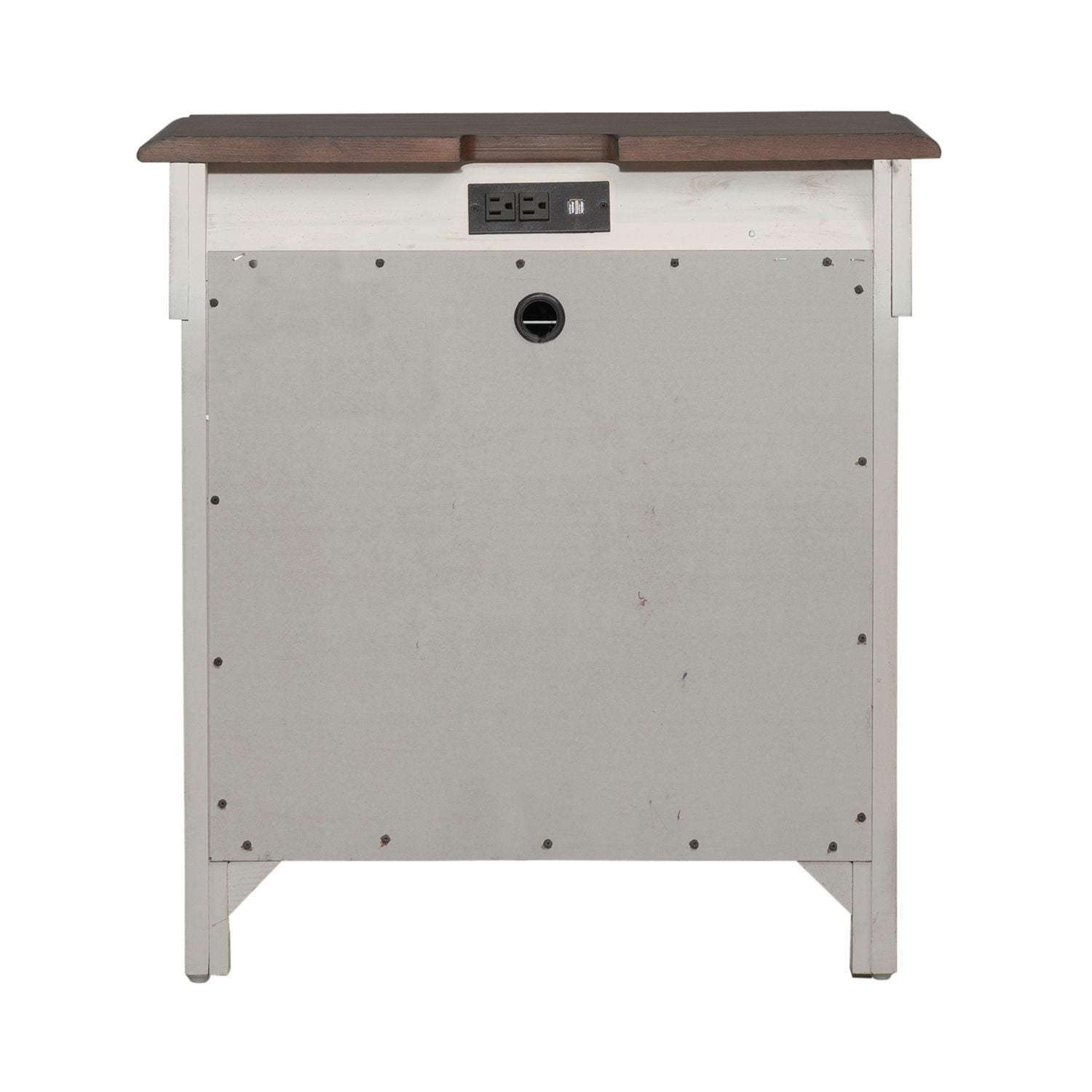 Table de chevet à 3 tiroirs avec station de charge - Lin vieilli / Taupe poudré — Des looks qui s'intègrent facilement dans les intérieurs d'aujourd'hui