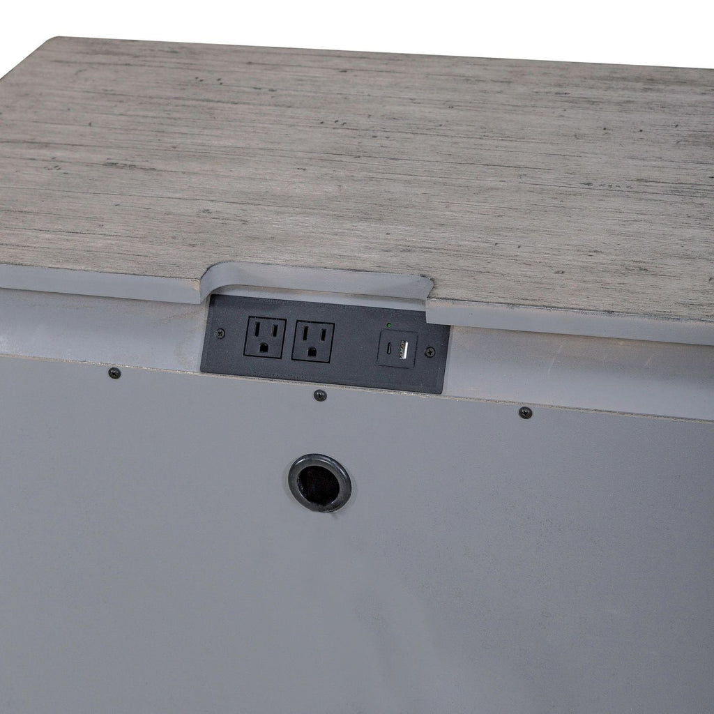 Table de chevet à 2 tiroirs avec station de charge — 0 lb - Table de chevet à 2 tiroirs avec station de charge - Graystone 30
