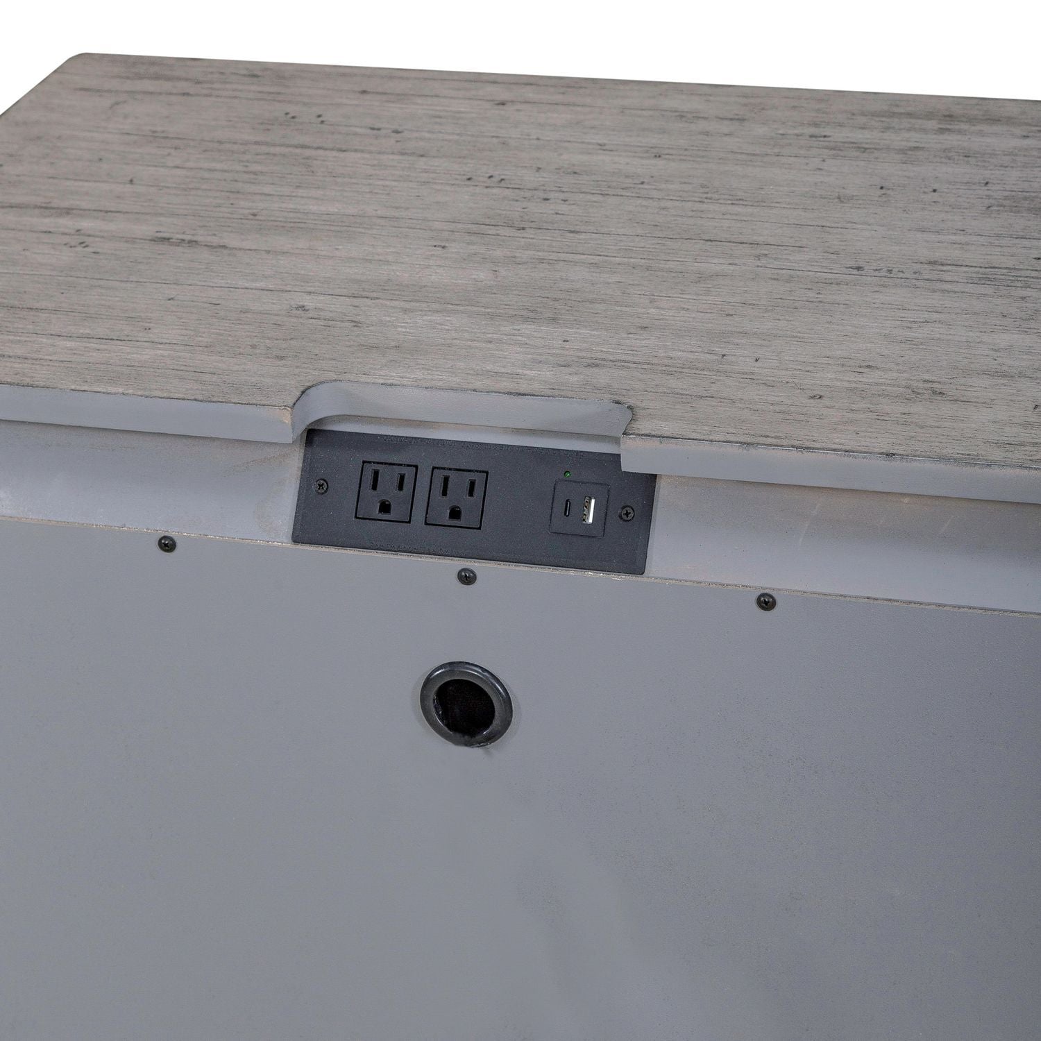 Table de chevet à 2 tiroirs avec station de charge — 0 lb - Table de chevet à 2 tiroirs avec station de charge - Graystone 30