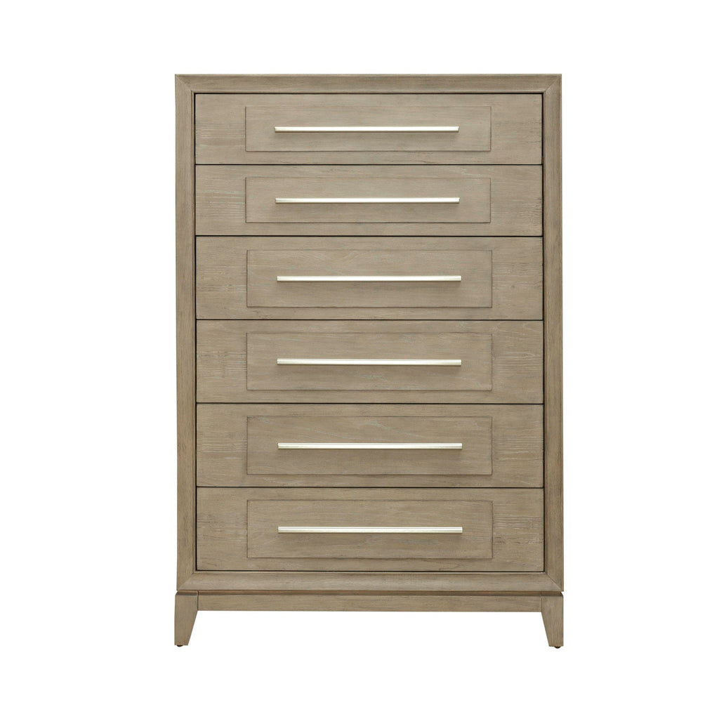 Commode 6 tiroirs - Grès — La collection confère un caractère distinctif qui enveloppe les espaces de chaleur et d'allure.