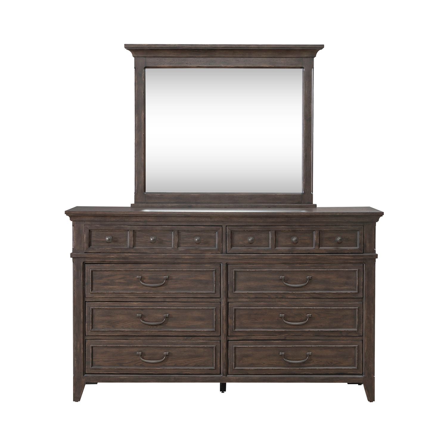 Commode et miroir - Marron selle — Traditional Living est un design qui crée une impression grandiose du passé tout en offrant le luxe d'aujourd'hui