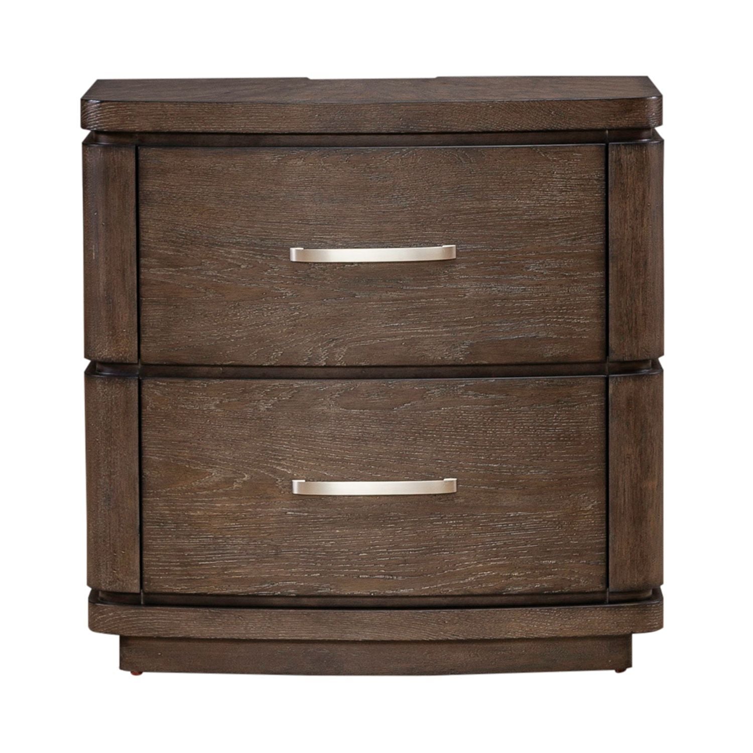 Table de chevet avec station de charge - Espresso satiné — 0L x 17 — 0L x 17