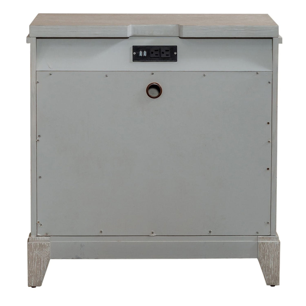 Table de chevet 3 tiroirs - Taupe délavé — Les styles sont souvent simplistes avec des touches luxueuses comme l'acier inoxydable ou le velours
