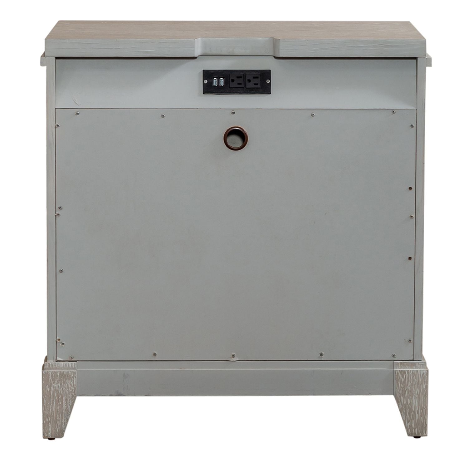 Table de chevet 3 tiroirs - Taupe délavé — Les styles sont souvent simplistes avec des touches luxueuses comme l'acier inoxydable ou le velours