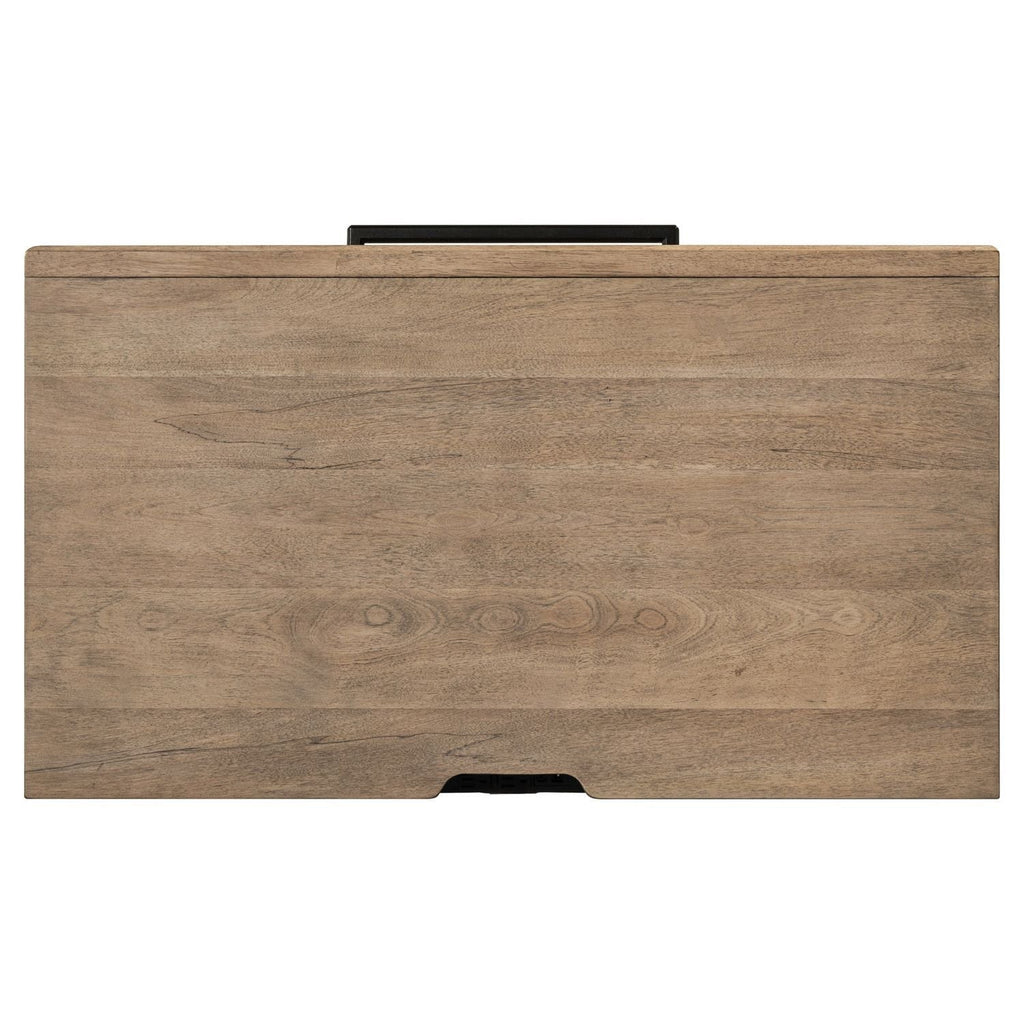 Table de chevet avec station de recharge - Barley Buff — - Table de chevet avec station de recharge - Marron Caractéristiques du produit Poignée sur mesure en fer foncé