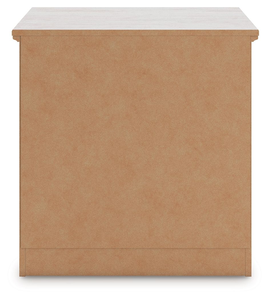 Table de chevet à deux tiroirs — Vous souhaitez créer une chambre aérée et joliment agencée ? Cette table de chevet au confort décontracté est