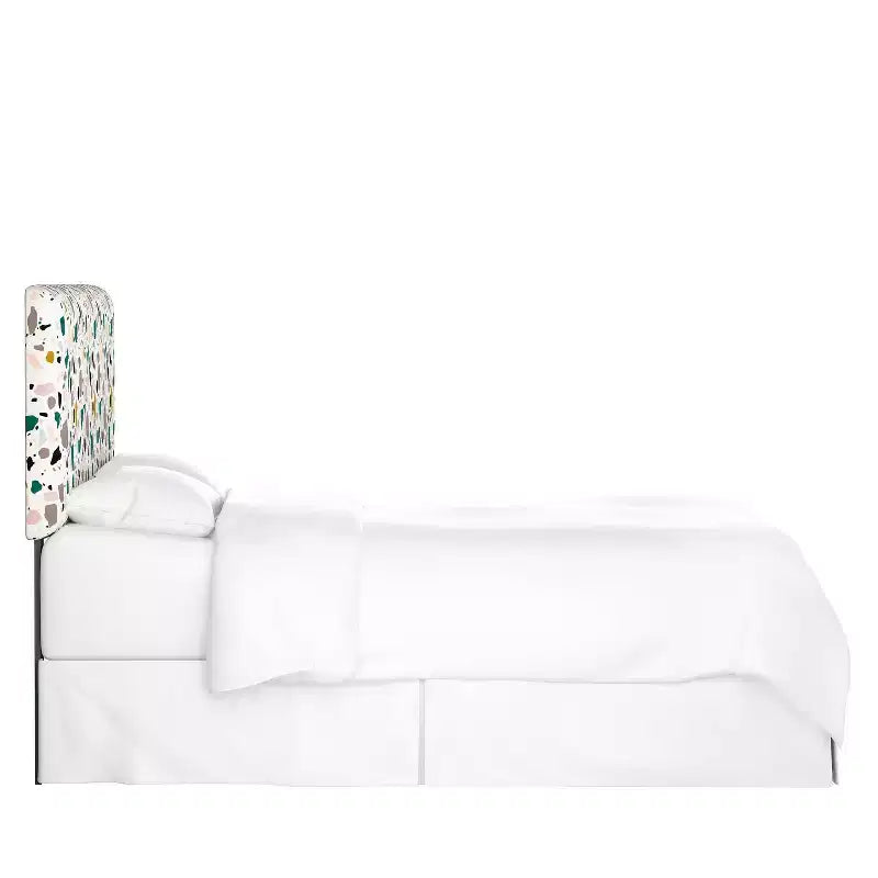 Skyline Furniture Olivia Upholstered Headboard Terrazzo Emerald Ochre