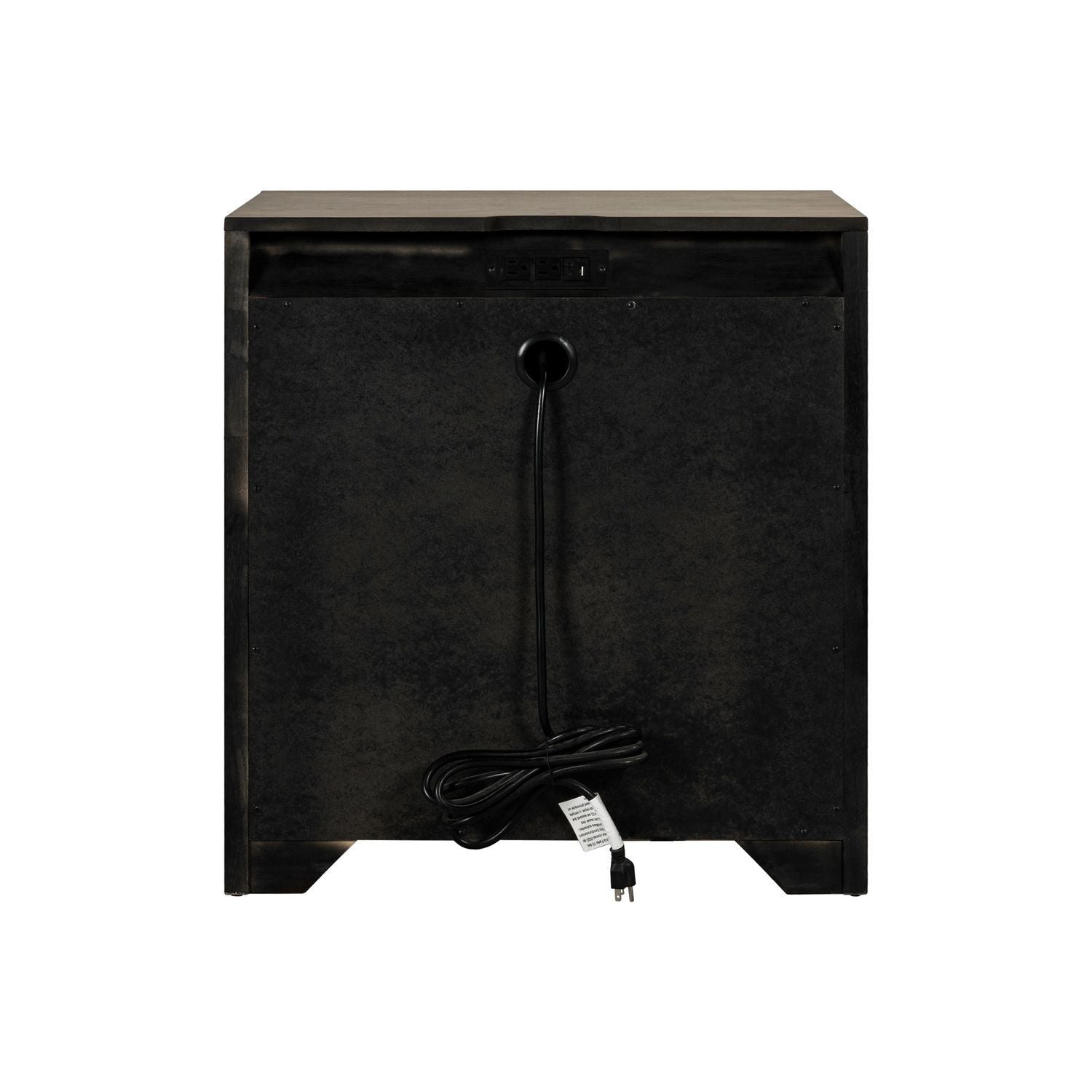 Table de chevet avec station de recharge - Barley Buff — - Table de chevet avec station de recharge - Marron Caractéristiques du produit Poignée sur mesure en fer foncé