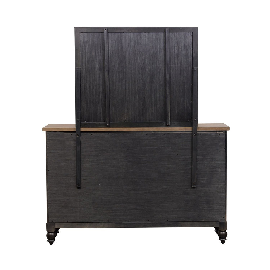 Commode et miroir — évoquent un style libre et personnel avec une touche artisanale authentique