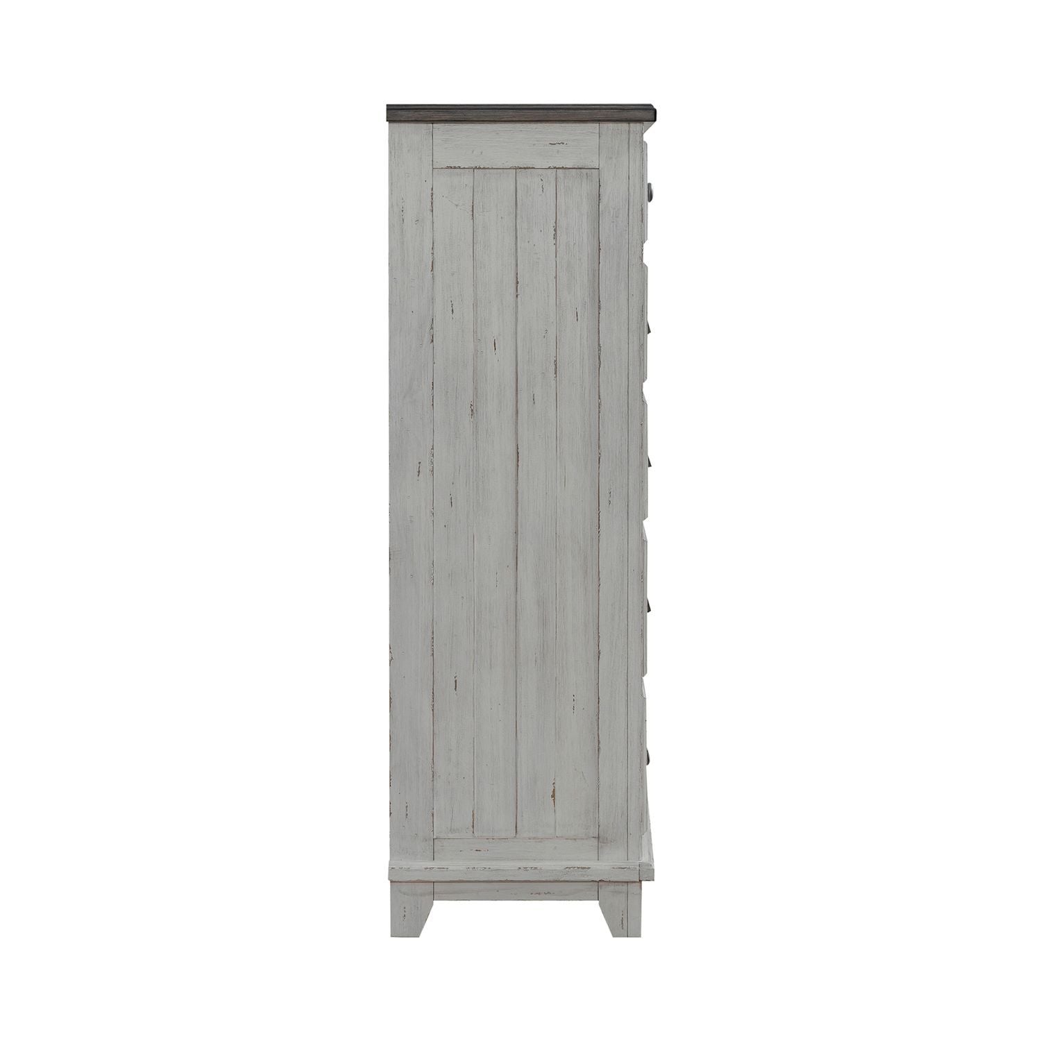 Commode 6 tiroirs - Blanc Riverstone et Tabac — Le style Cottage et Campagne trouve le parfait équilibre entre la vie côtière et une atmosphère douillette