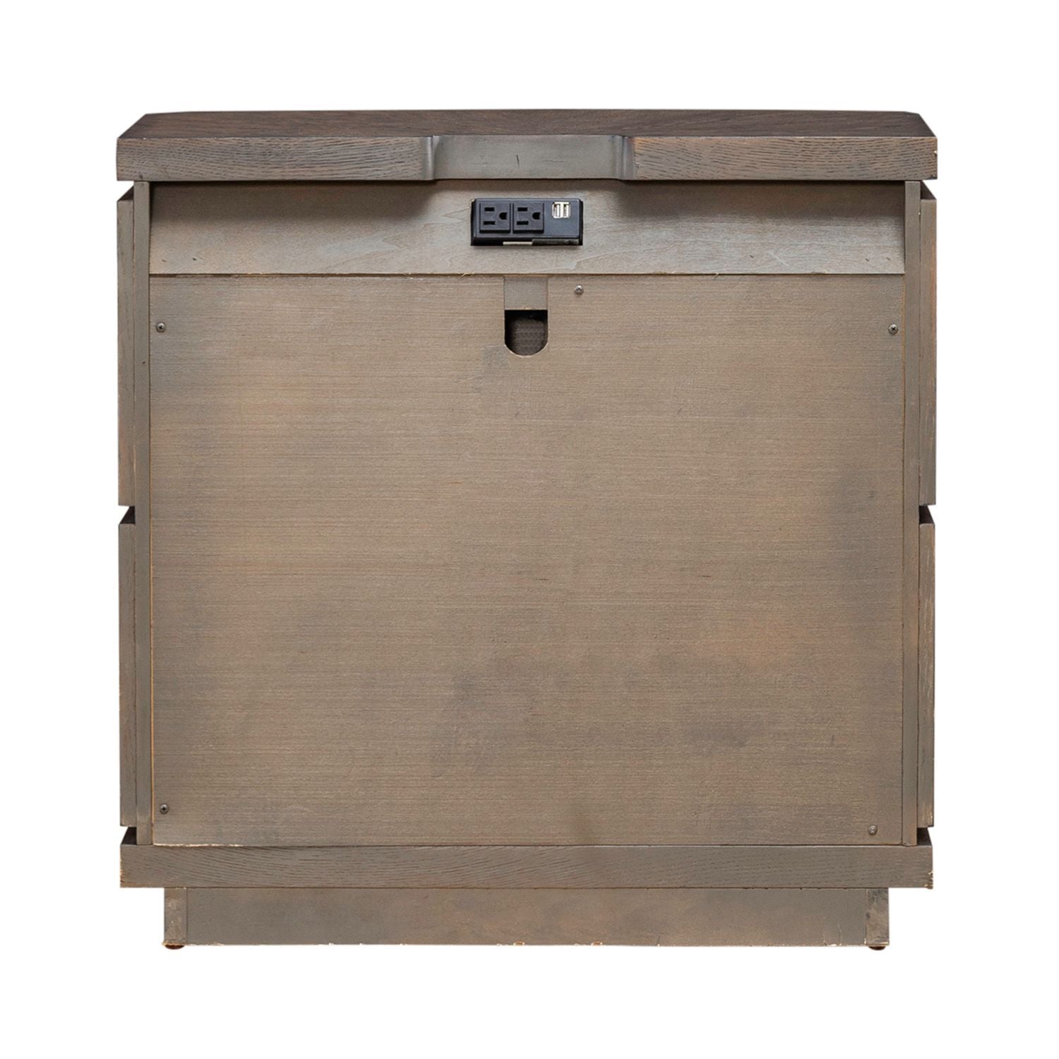 Table de chevet avec station de charge - Espresso satiné — 0L x 17 — 0L x 17