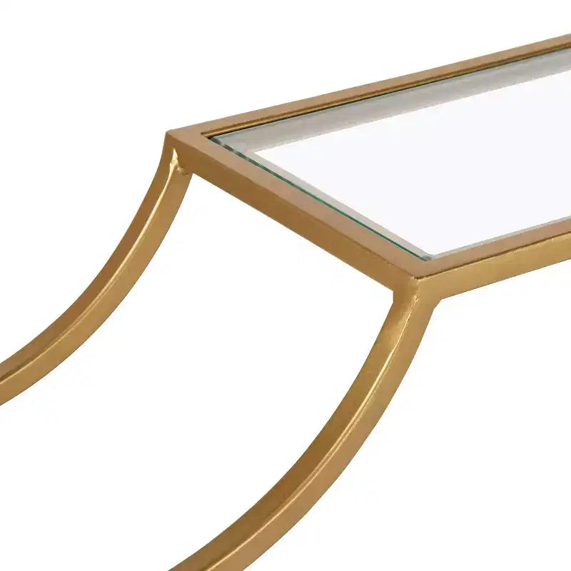 2pc Ciel Modern Glam Metal Wall Shelf Set - Kate & Laurel All Things Decor