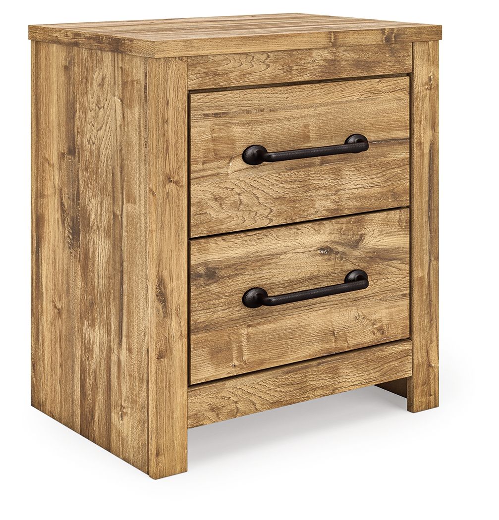 Table de chevet à deux tiroirs - Marron — Caractère accessible